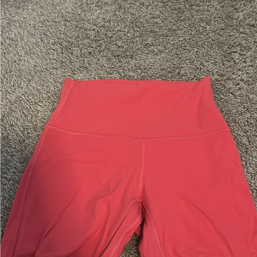 Lululemon Athletica Red Bike Shorts High-Waisted Performance